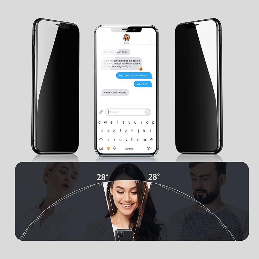 Vidrio Templado Privacidad Anti Espia iPhone 12 Mini Pro Max