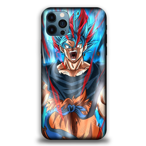 Carcasa Silicona Dragon Ball iPhone 12 Pro Max Goku Azul | Carcasas Chile